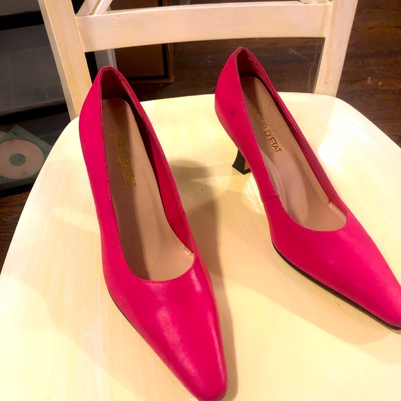 Pink Pumps by Coup D’Etat, Sz 7, Leather Uppers, 2” Heel - Picture 3 of 8